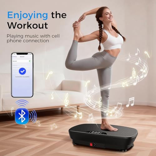Image of AoraPulse Vibration Plate Exercise Machine, Vibration Plate for Lymphatic Drainage Weight Loss, 400 Lbs Capacity Full Body Workout Vibrate Fitness Platform for Home Women Men