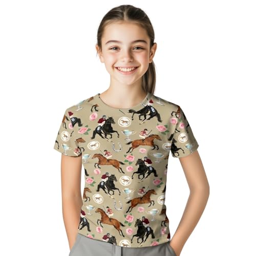 Image of Kids Graphic T-Shirt Boys Girls Novelty Tees Top Short Sleeve Shirts Summer Blouses 3-16