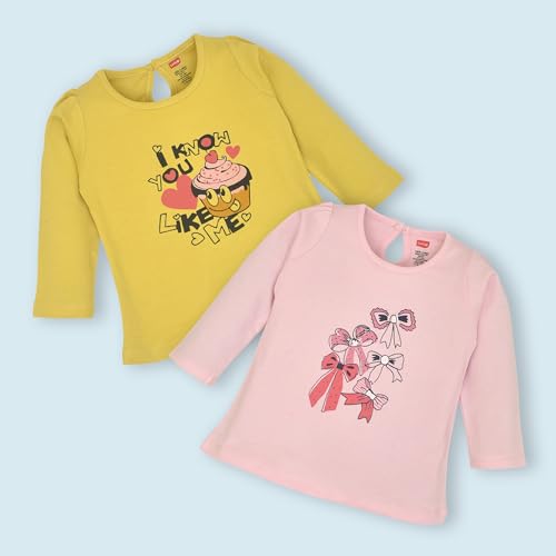 Image of LuvLap Baby Girls 100% Cotton Full Sleeve Girls Top Pack of 4