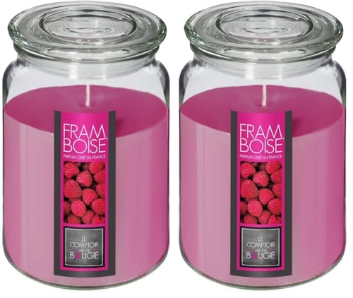 Atmosphera - Bougie parfumée - framboise - 510g (Lot de 2)