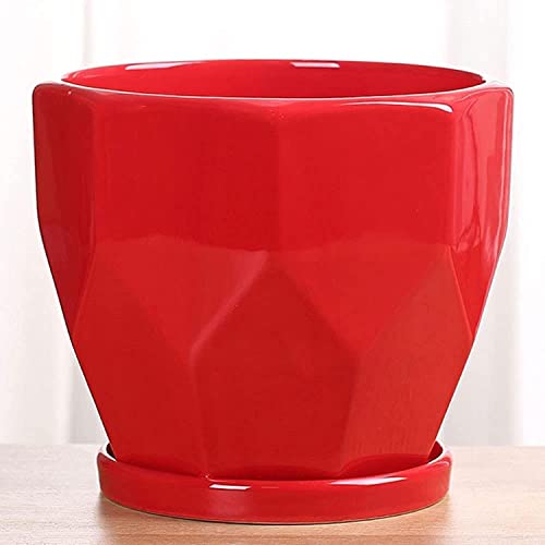 Macetas de bonsái de cerámica roja como regalo original de decoración moderna