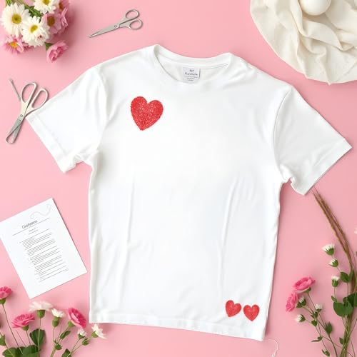 24 peças coloridas, tamanho misto, strass, ferro em remendos de coração de cristal para roupas, jean