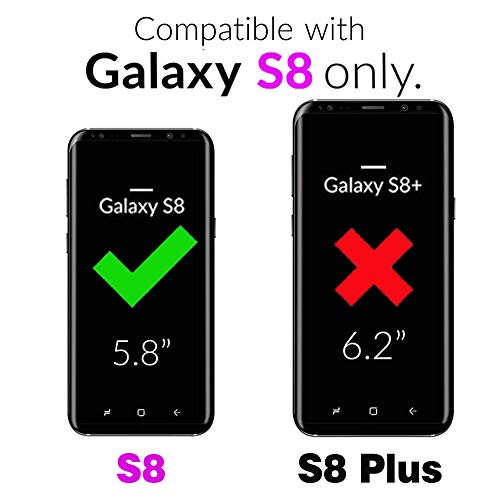 Asuwish Compatible with Samsung Galaxy S8 Wallet Case and Tempered Glass Screen Protector Leather Flip Cover Card Holder Stand Cell Phone Cases for Glaxay S 8 Gaxaly 8S Edge SM-G950U Women Men Red by Asuwish - Image 2