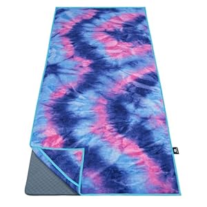 Ewedoos Yoga Towel Mat Towel with Anchor Fit Corners Non Slip Towel for Hot Yoga, Pilates, Workout, Camping