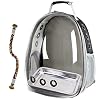 Bird Carrier Backpack Cage, Bird Travel Backpack with Stainless Steel Tray and Standing Perch