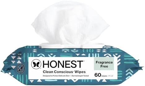 The Honest Company Multi-Use Baby Wipes, Balance Blues, 60 Count