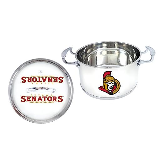 NHL Ottawa Senators 5 Qt Stainless Steel Chili Pot
