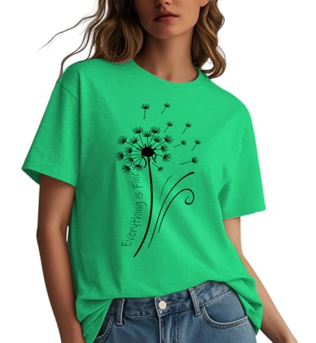���f�B�[�X T�V���c ���� �J�W���A�� �� ������� ���E���h�l�b�N Everything is Fine & Dandelion �O���t�B�b�N�g�b�v�X �����p, 0�O���[��, X-Large