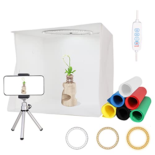 QYXINC Photo Studio Light Box with Mini Tripodï¼ŒRing Light Box with 128 LEDï¼Œ16