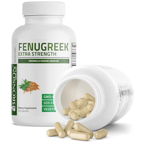 image for Bronson Fenugreek Seed Powder Capsules Extra Strength, Trigonella Foen