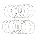 Framendino, 12 Pack 3 Inch Macrame Rings Silver Metal Floral Hoop Rings for DIY Christmas Wreath Decor Dream Catchers Crafts
