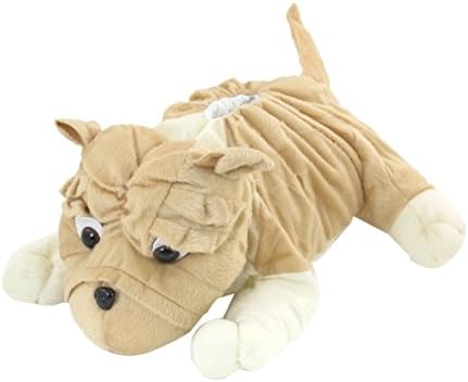 Ruilogod Home Khaki Plush Dog Shape Tissue Cover Paper Holder Box (id: 9e3 37b ff3 7d0 ab5 image 2