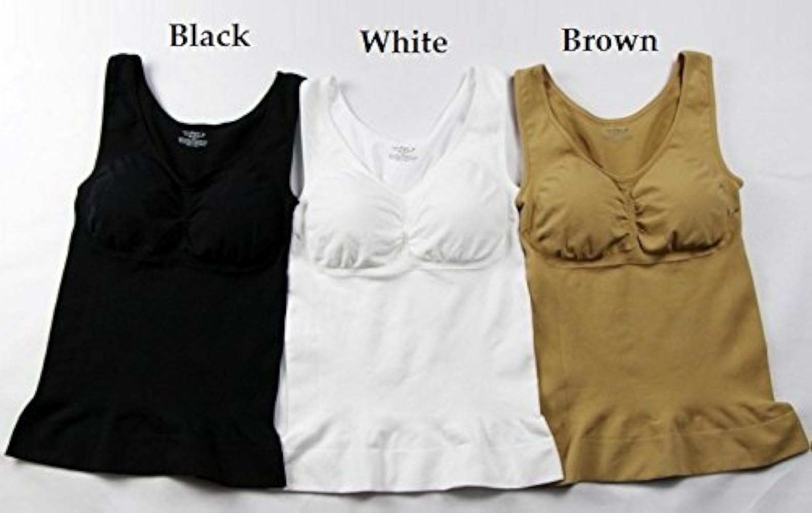 Women's Shapewear Tank Top Cami Shaper with Built in Removable Bra