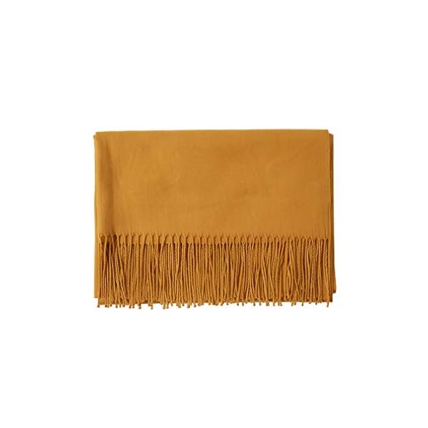 Yeieeo Pashmina Shawls and Wraps for Women - Lightweight Scarfs Scarf in Solid Colors (Gold) - Image 6