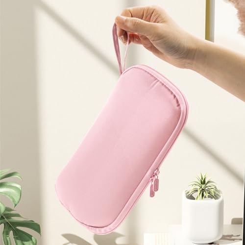 Image of Rolin Roly Multi-function Pencil Case Pencil Box Large Capacity Pen Case Holder for Women Pen Bag Organizer with Zipper (pink)