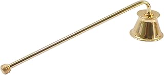 Candle Snuff Tool Candle Extinguisher with Long Handle Hand Tool Decorative Wick Extinguish Cover for Candle Lovers Sturdy, Golden