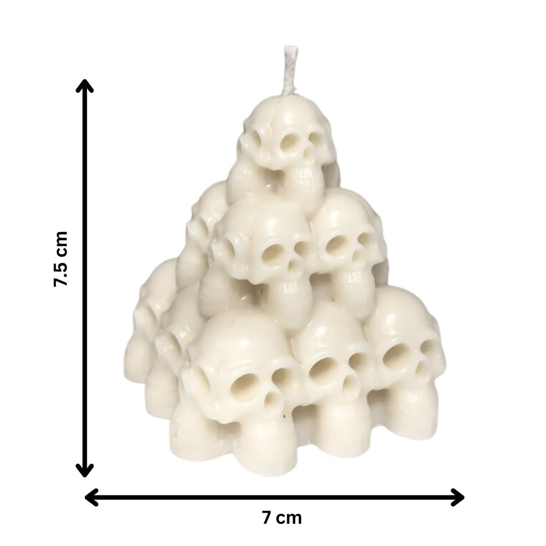 DiceandBerry Skull Pyramid Candle, Birthday Gift, Spooky Gifts, Gifts for him and her, Handmade Gift 1