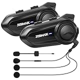 JESIMAIK バイク インカム R18Lite バイク用インカム 2人同時通話 6台接続 FMラジオ 音楽共有 4種音楽効果 25H連続使用 7mm耳に快適スピーカー HIFI音質 通信距離1500m Qualcommチップ 通信自動復帰 IP67防水防塵 日本語音声案内 5重ノイズキャンセリング ENC&DSP&CVC Siri対応 他社接続 Bluetooth 技適認証済み 2台