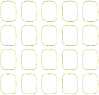 PATIKIL Open Bezels for Resin, 30 Pcs Alloy Large Hollow Rectangular Open Back Frame Pendants DIY for Necklace, Bracelet, Earring Making and Crafting, Gold Tone