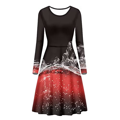 Robe longue manches longues dissimulant les rondeurs pour bal