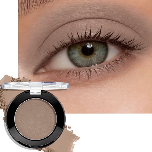 QHOSIULI Taupe Brown Matte Eyeshadow Palette, Mini Monochrome Eye Shadow for Older Women, Pigmented Neutral Eyeshadow Powder Compact sombras para ojos, Naturing-Looking Smooth Blendable Color
