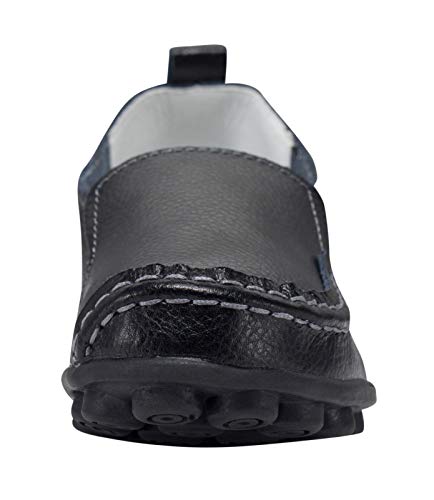 Anyuete Women's Slip On Leather Loafers Comfortable Driving Casual Flat Shoes Black Size 8 #TOP2