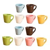 Kisangel 12 Pièces Miniature Cups Décorations pour Accessoires de Maison de Ornements Réalistes pour Créer Une Atmosphère Chaleureuse