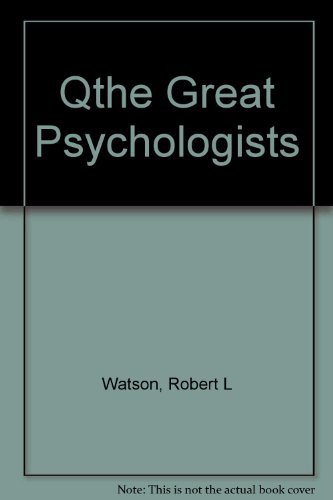 The Great Psychologists 0397472390 Book Cover