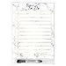 Dry Erase to Do List Vinyl Whiteboard Sticker Decal by Glassboard Studio | Removable & Reusable | Magnetic Fine-Tip Marker Included (9 x 12 inches, Marble)