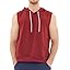 Sleeveless Hoodie Burgundy