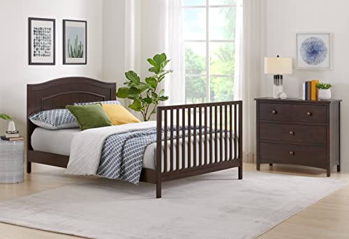 Oxford Baby North Bay Full-Size Bed Conversion Kit, Espresso Brown , Green Guard Gold Certified