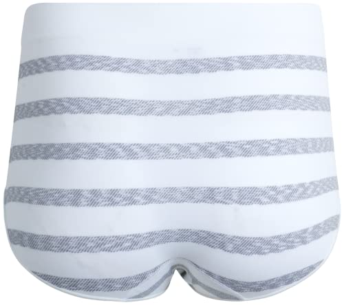 Reebok Women’s Underwear – Seamless High Waist Brief Panties (4 Pack), Size Small, Sharkskin Jacquard/White Stripe/Lotus/Blackened Pearl #TOP5