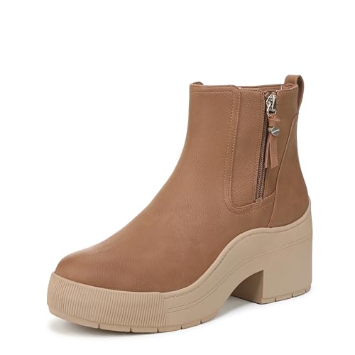 Dr. Scholl's Women's Time Off Up Zip Fashion Boot Honey Brown 9 M