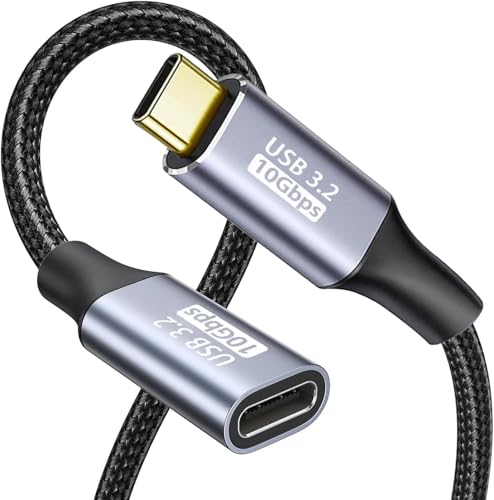 Tobo 100W USB C Extension Cable [3.2/10Gbps] Braided Cord 4K 60Hz USB Type C Male to Female Fast Charge Data Transfer Extender Cord Compatible for P-ad Pro Phone XPS Galaxy S23 S22 Ultra TD-1562CC