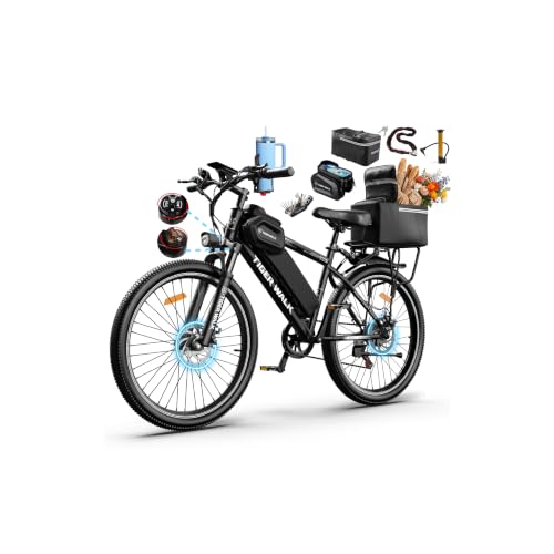 Electric Bike for Adults, 26' Mountain Ebike, 1500W Peak, 48V 10Ah