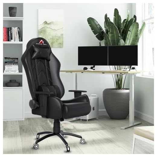 ASE GAMING Gold Series Ergonomic Gaming Chair Premium PU Leather, Adjustable Neck & Lumbar Pillow, 180 Degree Recline with Black Metal Base (Black)