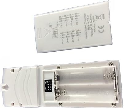 Yuanpgky Wireless 433MHz Temperature and Humidity Sensor with LCD Display, Compatible with for Ecowitt HP2550 HP2560 WS3900 WN1980 Consoles