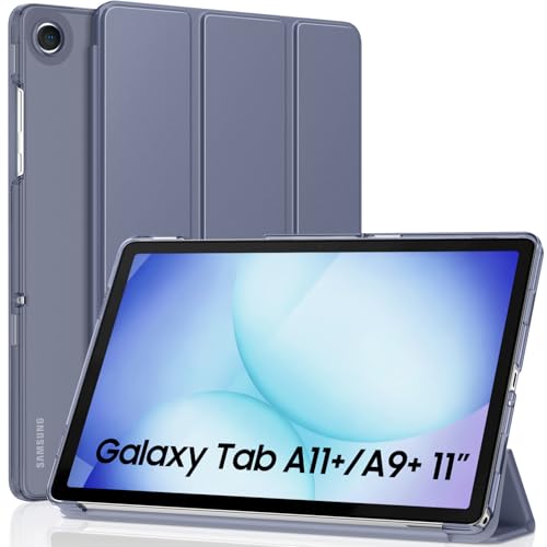 Image of MoKo for Samsung Galaxy Tab A11 Plus / A11+ Case 11 Inch 2026, Galaxy Tab A9 Plus / A9+ Case 11 Inch 2024, Slim Stand Hard PC Translucent Back Shell Smart Cover, Auto Wake /Sleep, Haze Purple
