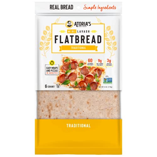 Atoria's Family Bakery Traditional Mini Lavash Flatbread 4-Packs Of 6 Flatbread #TOP20