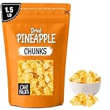Oh! Nuts Dried Pineapple - 1.5 LB - Dried Fruit Chunks - Less Sugar Added - Dehydrated Fruit Bites - Packed in...