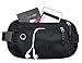 HOPSOOKEN Travel Money Belt: Waist Pack for Running and Cycling, RFID, Comfortable, Durable and Lightweight Hidden Travel Passport Wallets.(Black)