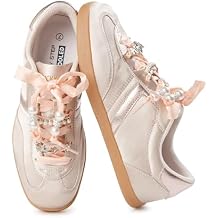 LUCKY STEP Womens Fashion Retro Sneakers Casual Trendy Walking Shoes Non Slip Comfortable Classic Running Sneaker