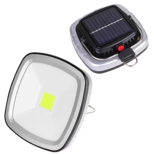 Totority Portable Emergency Outdoor Stainless Steel Design Trips for LED Lantern Solar Rechargeable Light with Long Lasting Use Easy to Use Abs