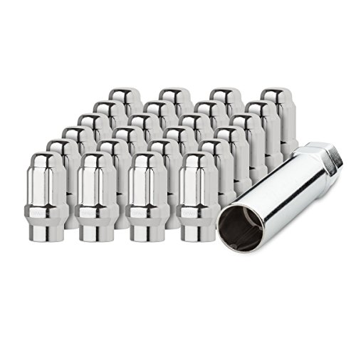 DPAccessories 24 Chrome 12x1.5 Closed End ET Spline Tuner Lug Nuts for Aftermarket Wheels LCE3L6HCSCH04024