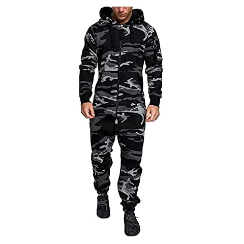 Pijamas de Lana con Capucha y Bolsillos para Hombre Cover