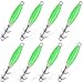 AGOOL 8PCS Fluorescent Squid Jig Hooks Cuttlefish Sleeve Fishing Lure Bait Head Hooks
