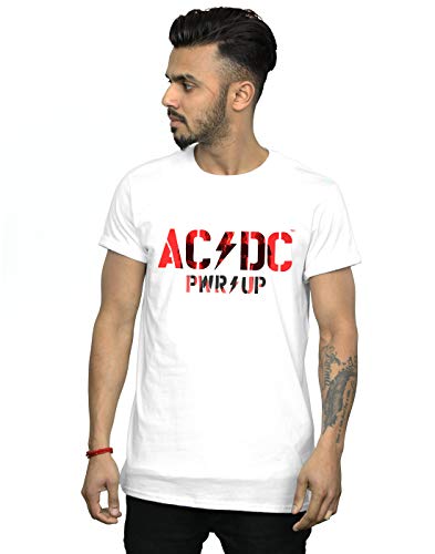 Image of AC/DC Men's PWR UP Photo Logo T-Shirt White XXXX-Large