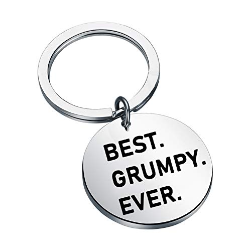 LBSBO Grumpy Gifts Grumpy Birthday Gift Father’s Day Gift Best Grumpy Ever Keychain Funny Grandpa Gift (Best Grumpy Ever K)