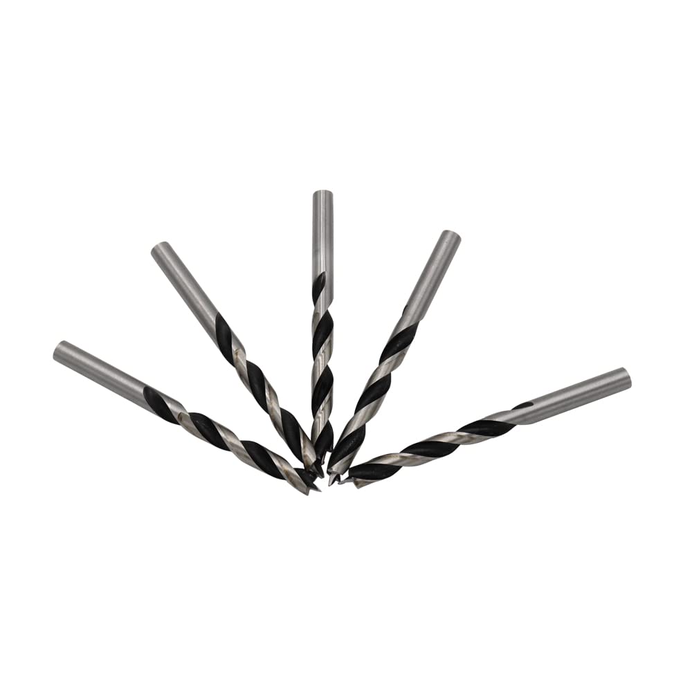 Brad Point Drill Bits 8mm (5/16") Wood Drill Bit Set Woodworking Drills High Carbon Steel for Furniture Hardwood Softwood Cupboard Wardrobe 5 Pack