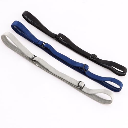 Aprince Bandanas esportivas elásticas finas de 1 cm para mulheres e homens, 3 peças, faixas de trein